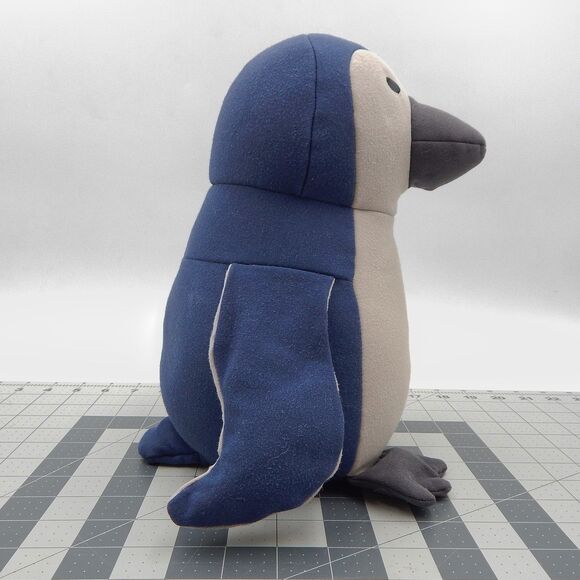 Yogibo Mate Pearl The Penguin Blue Gray Microbead Plush  Yogibo Mate Pearl The Penguin Blue Gray Microbead Plush Stuffed Animal Toy 12 In